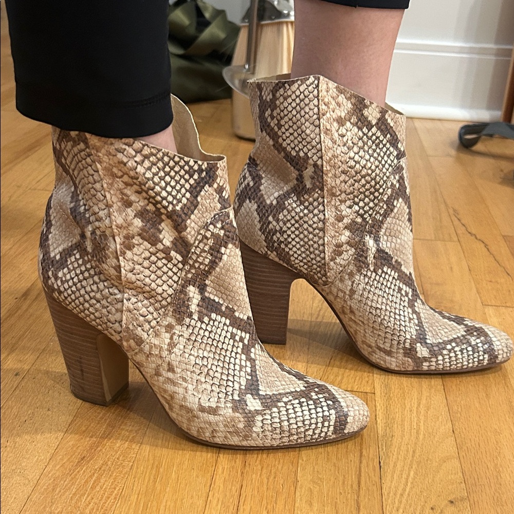 Vince Camuto Snakeskin Ankle Boots